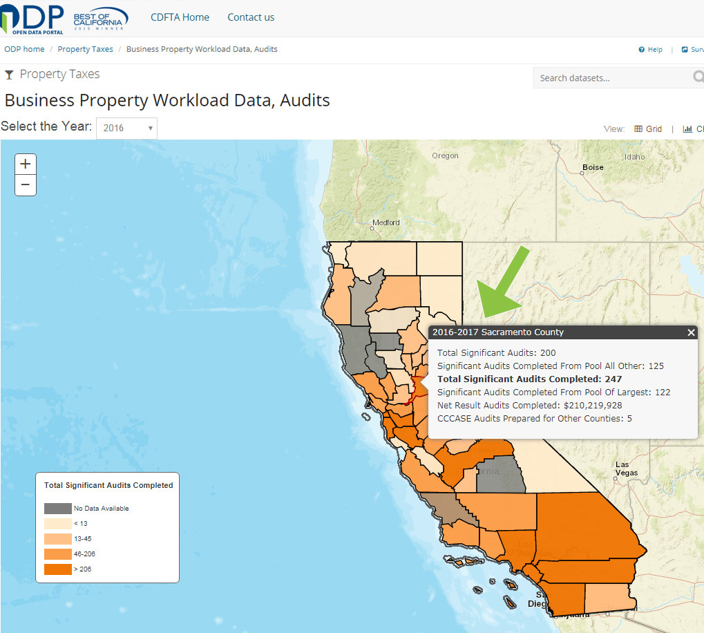 Screenshot #8-2: Data Portal Map page